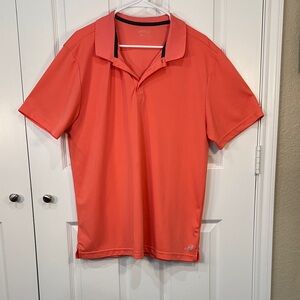 Adidas Men's Vibrant Orange Polo Shirt